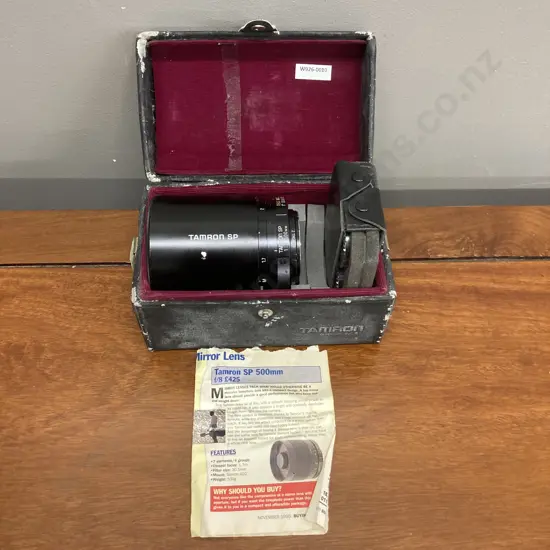 Tamron SP BBAR MC 500mm f/8 Tele Macro Mirror Lens, 55B No924083, With Hood, Tamron Case, 5 x Filters In Moulded Case,